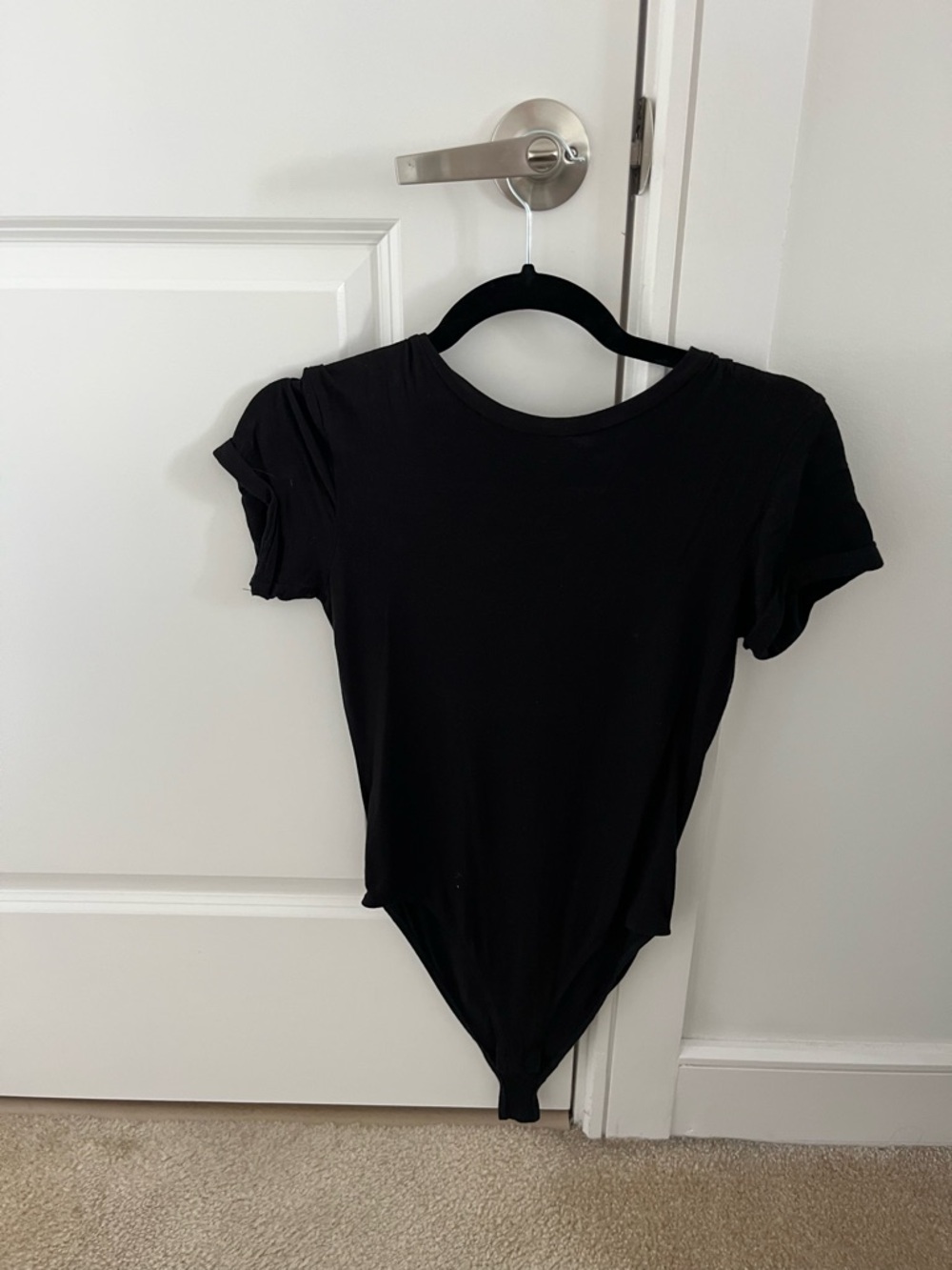 Forever 21 Black Short-Sleeve Bodysuit